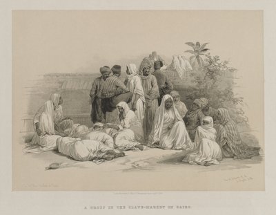 Egitto e Nubia, Volume III: Nel Mercato degli Schiavi al Cairo, 1849 da Louis Haghe
