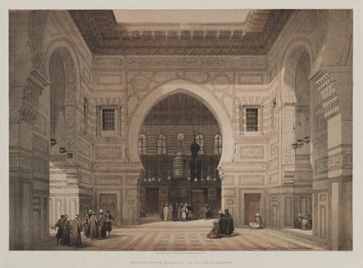 Egitto e Nubia, Volume III: Interno della Moschea del Sultano El Ghoree da Louis Haghe