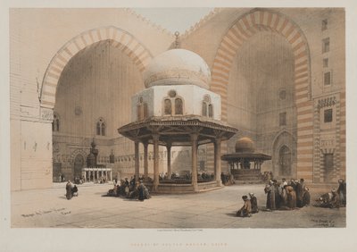 Egitto e Nubia, Volume III, Moschea del Sultano Hassan, Il Cairo, 1848 da Louis Haghe