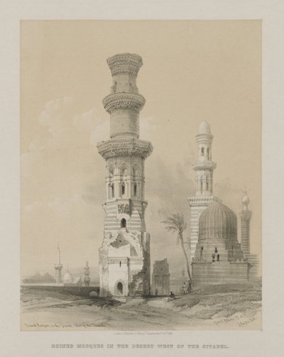 Egitto e Nubia, Volume III: Moschee Rovine nel Deserto, Ovest della Cittadella da Louis Haghe