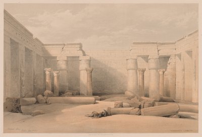 Egitto e Nubia: Volume II - No. 18, Medinet Abou, Tebe, 1832 da Louis Haghe