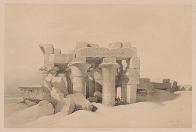 Egitto e Nubia: Volume II - No. 42, Rovine di Kom Ombo, 1838 da Louis Haghe