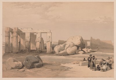 Egitto e Nubia: Volume II - N. 4, Frammenti dei Grandi Colossi, al Memnonium da Louis Haghe
