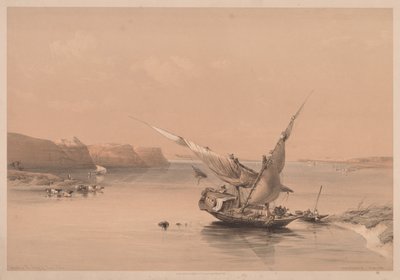 Egitto e Nubia: Volume II - N. 6, Avvicinamento alla Fortezza di Ibrim, Nubia da Louis Haghe