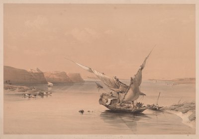 Egitto e Nubia: Volume II - No. 6, Avvicinamento alla Fortezza di Ibrim, Nubia da Louis Haghe