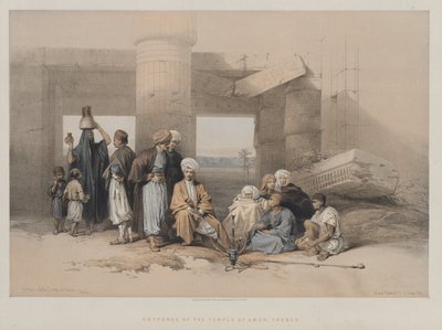 Egitto e Nubia, Volume II: Ingresso del Tempio di Amon, Tebe da Louis Haghe