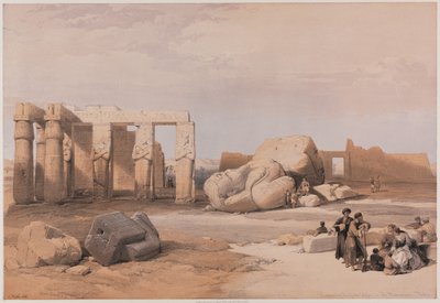 Egitto e Nubia, Volume II: Frammenti dei Grandi Colossi al Memnonium, Tebe da Louis Haghe