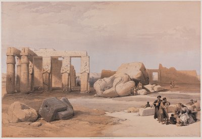 Egitto e Nubia, Volume II: Frammenti dei Grandi Colossi al Memnonium, Tebe, 1847 da Louis Haghe