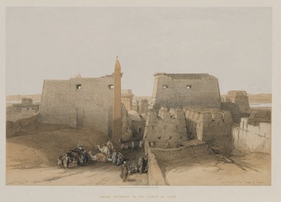 Egitto e Nubia, Volume II: Grande Ingresso al Tempio di Luxor, 1848 da Louis Haghe