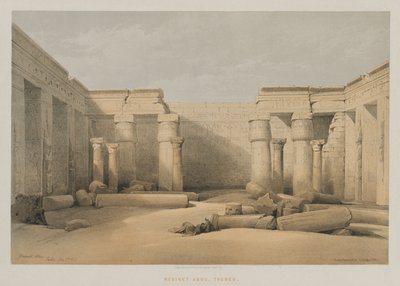 Egitto e Nubia, Volume II: Medinet Abou, Tebe, 1847 da Louis Haghe