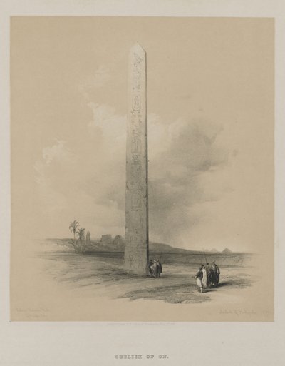 Egitto e Nubia, Volume II: Obelisco di Eliopoli da Louis Haghe