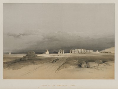 Egitto e Nubia, Volume II: Rovine del Memnonium, Tebe, 1847 da Louis Haghe
