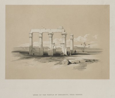 Rovine del Tempio di Madamoud, a Tebe da Louis Haghe