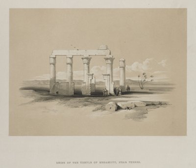 Egitto e Nubia, Volume II: Rovine del Tempio di Madamoud, a Tebe, 1847 da Louis Haghe