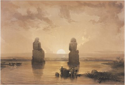 Egitto e Nubia, Volume II: Statue di Memnone a Tebe, durante l