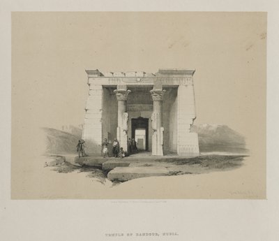 Tempio di Dandour, Nubia da Louis Haghe