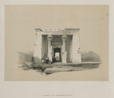 Tempio di Dandour, Nubia, 1848 da Louis Haghe