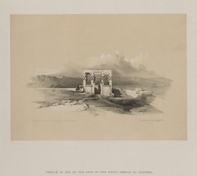 Egitto e Nubia, Volume II: Tempio di Iside sul tetto del Grande Tempio di Dendera da Louis Haghe