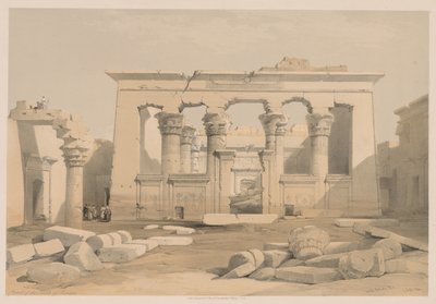 Egitto e Nubia: Volume I - No. 28, Portico del Tempio di Kalabsha, 1838 da Louis Haghe