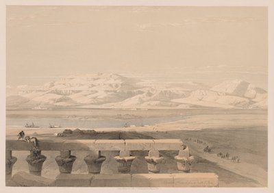 Egitto e Nubia: Volume I - N. 30, Catena Montuosa Libica dal Tempio di Luxor da Louis Haghe