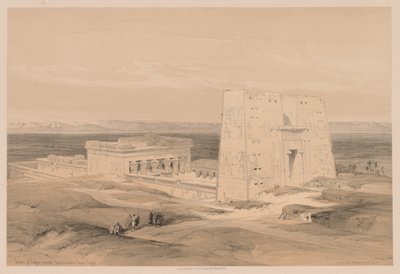 Egitto e Nubia: Volume I - N. 34, Tempio di Edfou. Antica Apollinopoli, Alto Egitto da Louis Haghe