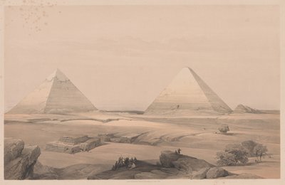 Egitto e Nubia: Volume I - No. 3, Piramidi di Giza, 1838 da Louis Haghe
