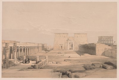 Egitto e Nubia: Volume I - N. 42, Grande Avvicinamento al Tempio di Philae, Nubia da Louis Haghe