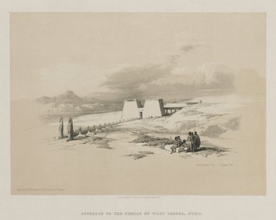 Egitto e Nubia, Volume I: Avvicinamento al Tempio di Wady Saboua, Nubia, 1847 da Louis Haghe