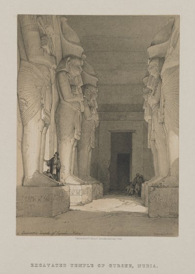Egitto e Nubia, Volume I: Tempio Scavato di Gyrshe, Nubia da Louis Haghe