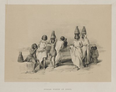 Egitto e Nubia, Volume I: Donne Nubiane a Kortie, sul Nilo da Louis Haghe