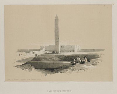 Egitto e Nubia, Volume I: Obelisco ad Alessandria, comunemente chiamato Ago di Cleopatra, 1846 da Louis Haghe