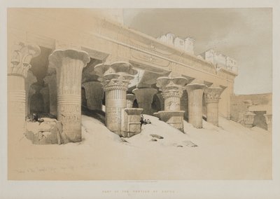 Egitto e Nubia Volume I: Portico del Tempio di Edfou, Alto Egitto da Louis Haghe