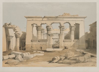 Portico del Tempio di Kalabshe da Louis Haghe