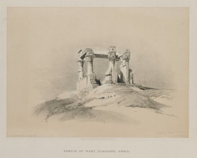 Egitto e Nubia, Volume I: Tempio di Wady Kardassy in Nubia, 1846 da Louis Haghe