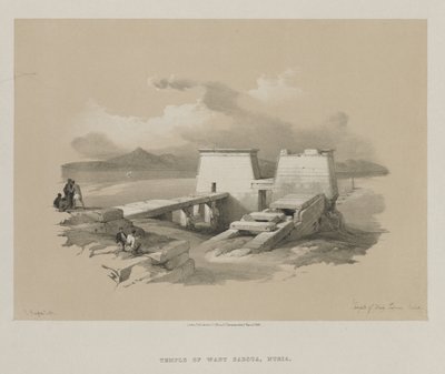 Egitto e Nubia, Volume I: Tempio di Wady Saboua, Nubia, 1846 da Louis Haghe