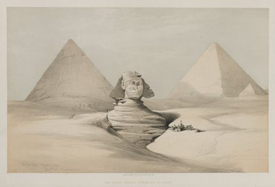 La Grande Sfinge, Piramidi di Gezeeh da Louis Haghe
