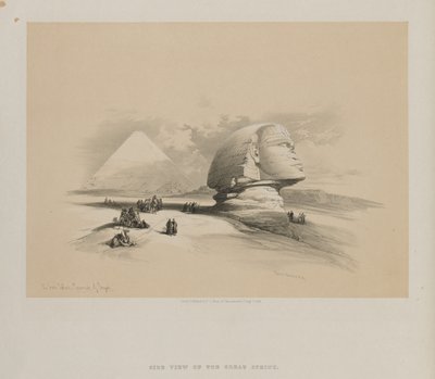 Egitto e Nubia, Volume I: La Grande Sfinge, Piramidi di Giza, 1846 da Louis Haghe