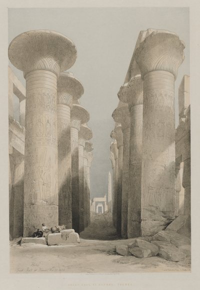Egitto e Nubia, Volume I: Tebe, Grande Sala a Karnak da Louis Haghe