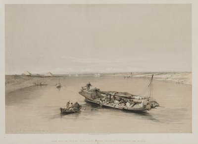Egitto e Nubia, Volume I: Vista sul Nilo Verso le Piramidi di Dashour e Saccara, 184 da Louis Haghe