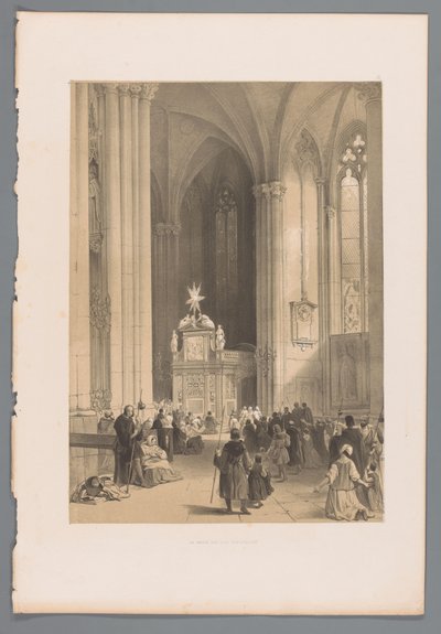 Vista del reliquiario dei tre re nel Duomo di Colonia da Louis Haghe