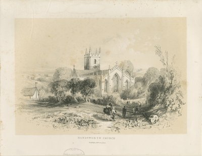 Chiesa di Handsworth: litografia, nd [1806-1885] da Louis Haghe
