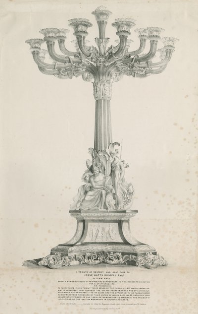 Ilam Hall - Candelabro da Louis Haghe