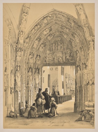 Schizzi in Belgio e Germania, Prima Serie, Portico della Frauenkirche, Norimberga da Louis Haghe