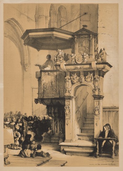 Schizzi in Belgio e Germania, Prima Serie, Pulpito nella cattedrale di Treviri da Louis Haghe
