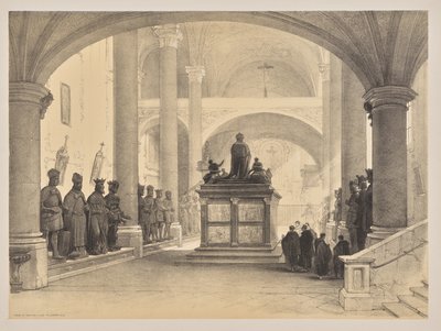 Schizzi in Belgio e Germania, Prima Serie, Tomba di Massimiliano I, Innsbruck da Louis Haghe
