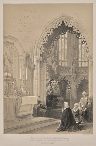 Schizzi in Belgio e Germania, Seconda Serie: No. 1 - Pagina del titolo - St. Jacques, Liegi da Louis Haghe