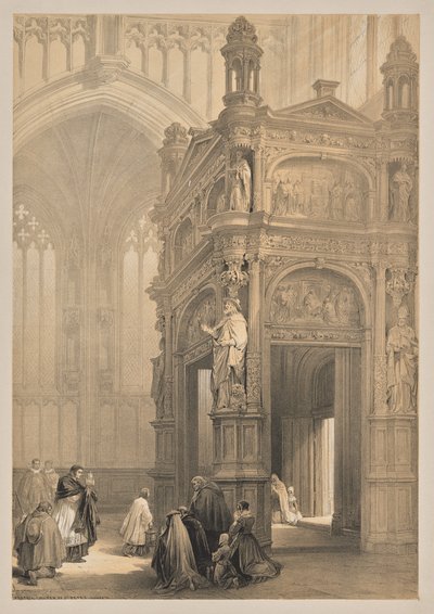 Schizzi in Belgio e Germania, Seconda Serie: No. 20 - Portale, Chiesa di San Pietro, Lovanio da Louis Haghe
