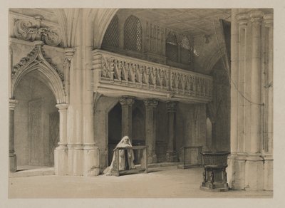 Schizzi in Belgio e Germania, Volume I: Convento di Nönnberg, Salisburgo, 1840 da Louis Haghe
