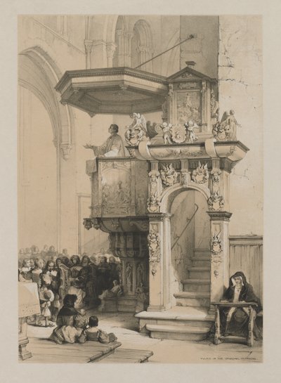 Schizzi in Belgio e Germania, Volume I: Pulpito nella Cattedrale di Treviri da Louis Haghe