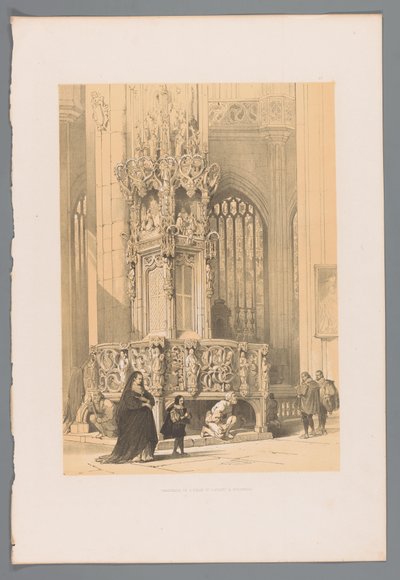 Tabernacolo nella chiesa di San Lorenzo a Norimberga da Louis Haghe
